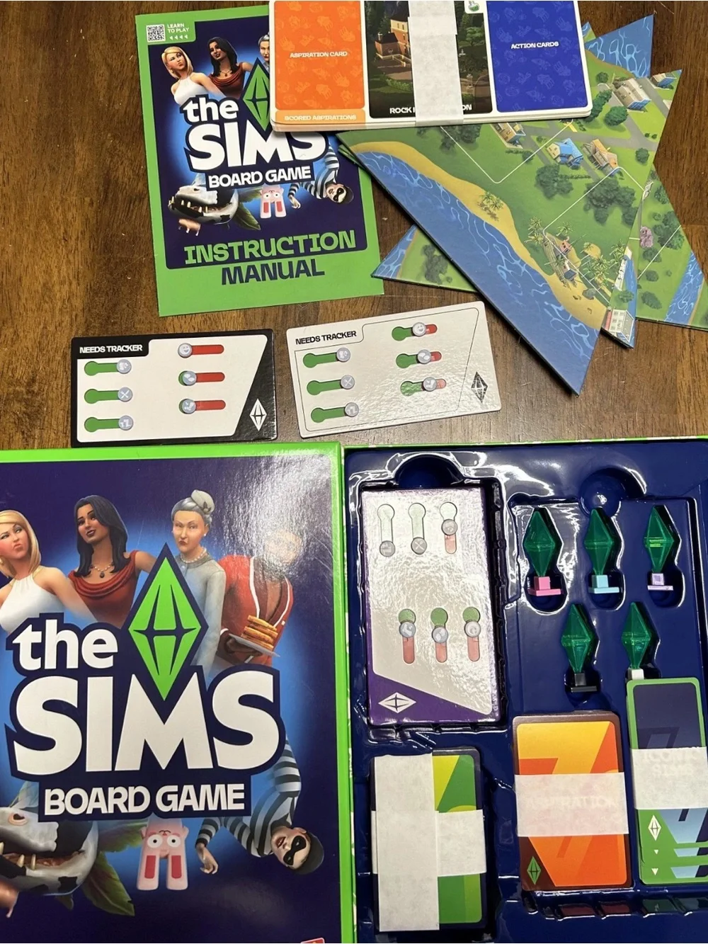 The Sims Board Game by Goliath — Blue with Bright Green Trim